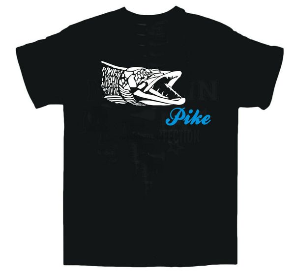 

pike fishing t-shirt preditor sport lake po course fishing all sizes