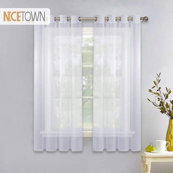 

curtain & drapes nicetown ready made 2 pieces window treatment sleek voile solid color sheer drape for living room / baby