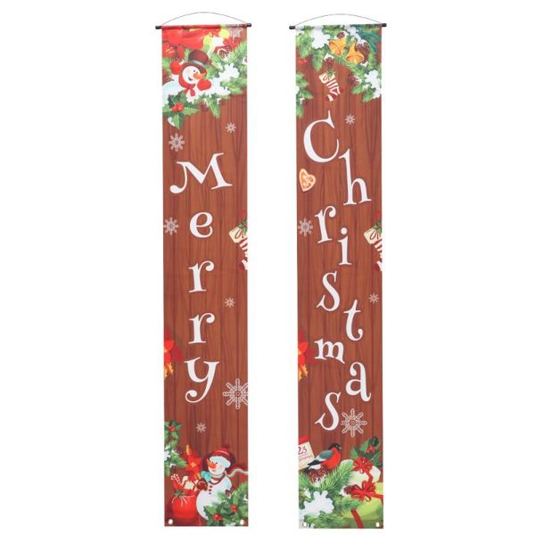 

curtain & drapes 1 pair of christmas door banner hanging home store cafe decor
