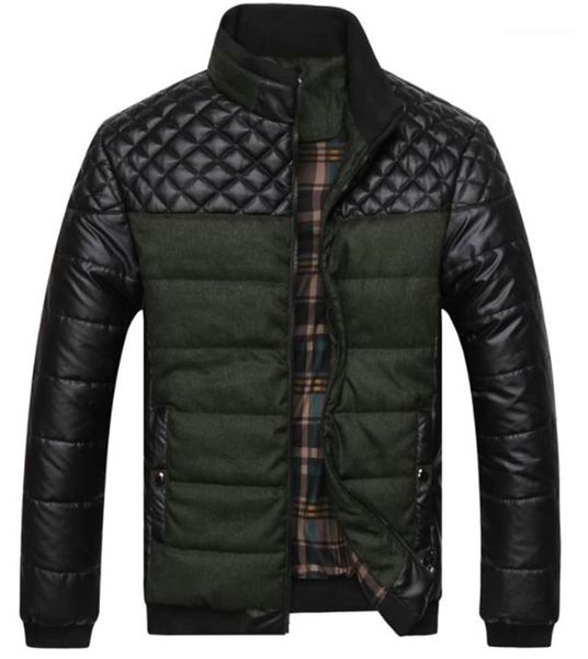 

fashion zipper pockets mens cotton coats casual loose males clothing plaid panelled mens designer cotton jackets, Black;brown