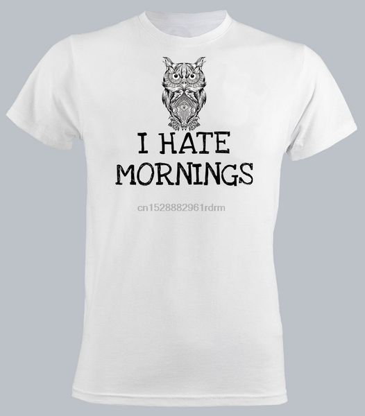 

i hate mornings man t-shirt owl homie sleep tshirt graphic fashion gift for him