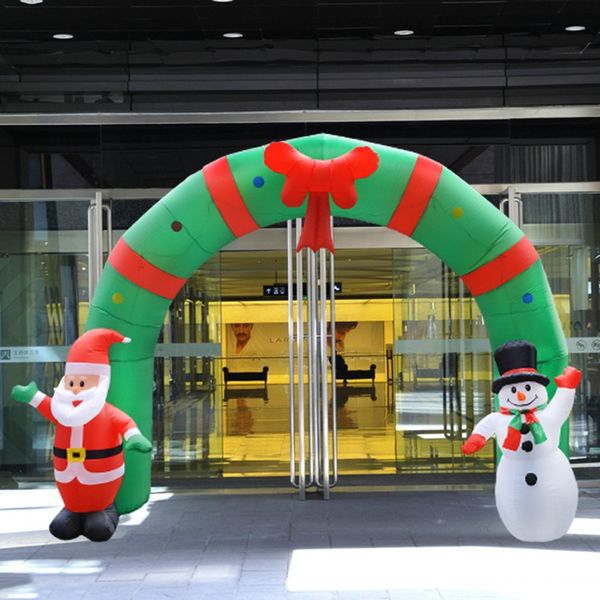 

customized festival decoration inflatable christmas archway welcome archline with santa claus and snowman on price for christmas