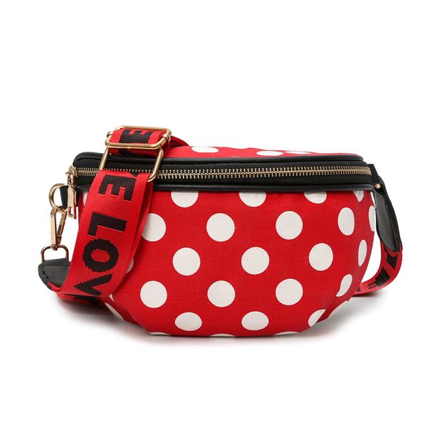 

waist bags 2021 fanny pack women banana bag retro wave point belt for girl chest shoulder messenger