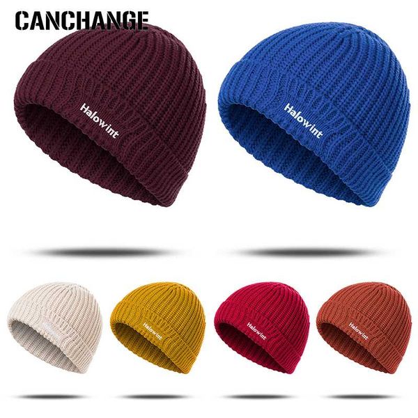 

new style ribbed cuffed short melon hat knitted beanie men's hat embroidery letters winter beanie women winter cap wholeasle, Blue;gray