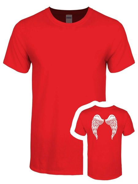 

футболка angel wings назад печать mens red