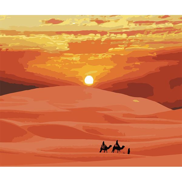 

the sahara desert design oil painting by numbers for adults kids 16x20'' diy canvas painting