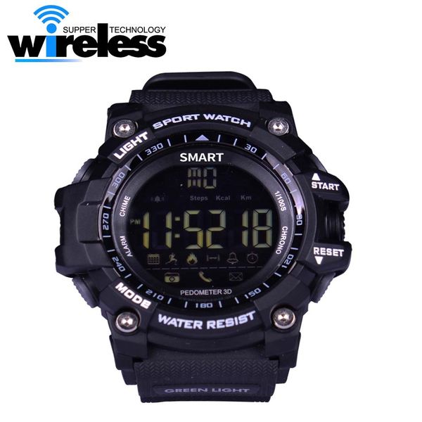 

bluetooth clock ex16 smart watch band notification remote control pedometer sport watch life waterproof men s wristwatch