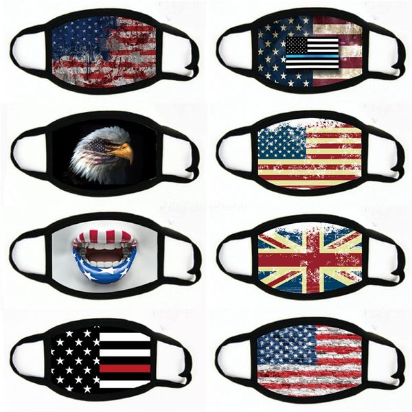 

new usa american flag national bird print magic multifunctional face mask outdoor sports wristband anti-mosquito dustproof#471, Black