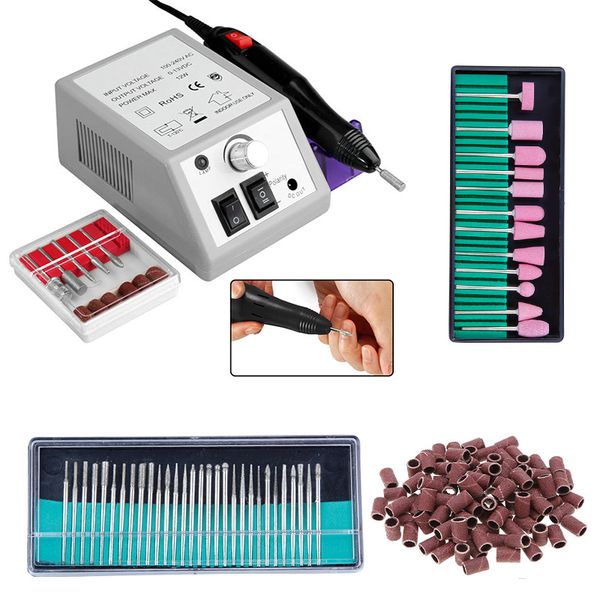 

electric nail drill machine for manicure pedicure drill milling manicure nail equipment set gel remove file bit