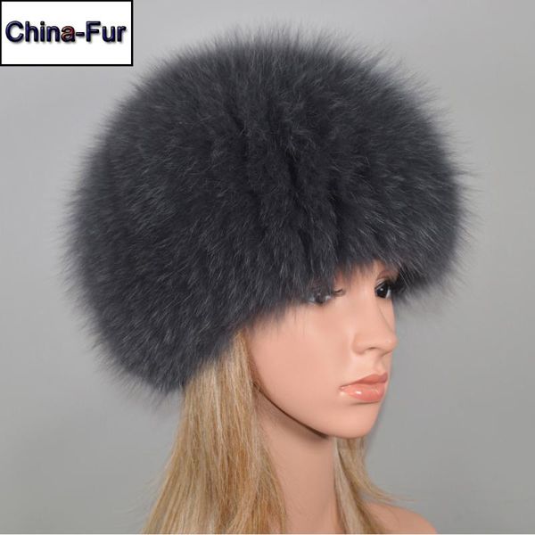 

2020 new luxury 100% natural real fur hat women winter knitted real fur bomber cap girls warm soft beanies hats, Blue;gray