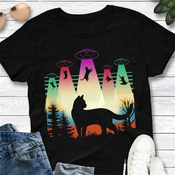 

ufo alien vintage t shirt black cotton men s-6xl worldwide shipping printing apparel tee shirt