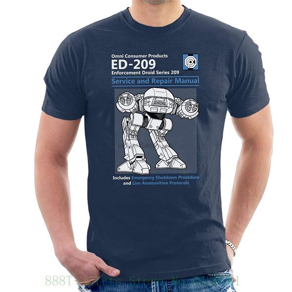 

robocop ed209 service and repair manual men's t shirt classic cotton men round collar short sleeve