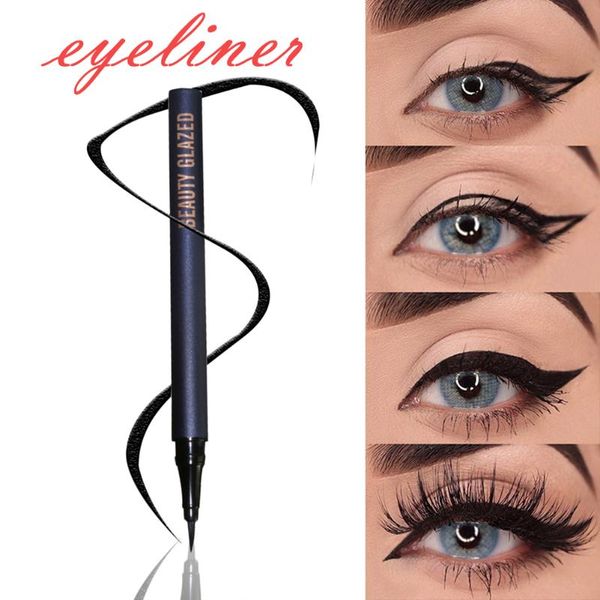 

eyeliner liquid pencil super waterproof black double-headed stamps eye liner maquiagem cosmetic makeup tool