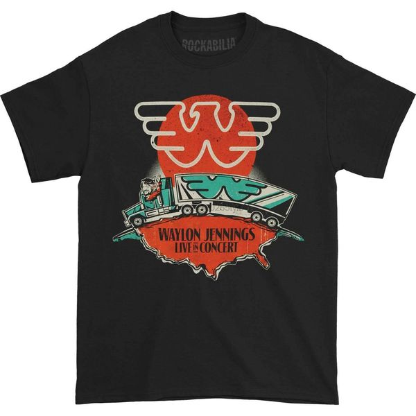

waylon дженнингс mens живая футболка серый