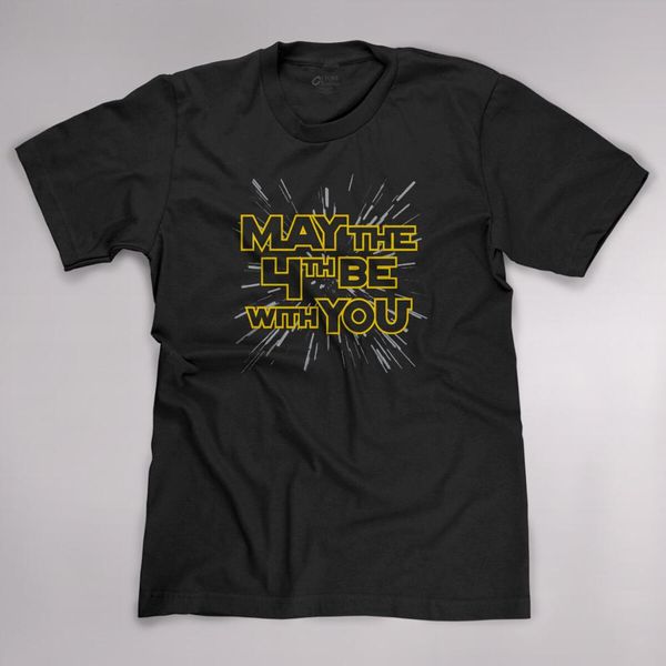 

may the 4th be with you day parody funny jedi force new 2019 men's fashion short sleeved slim fit & tees slim t-shirts