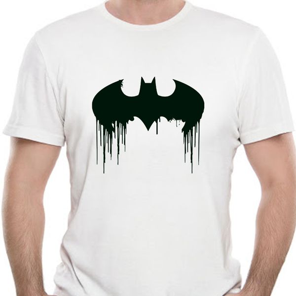 

batman symbol spraypaint logo t shirt men's cotton awesome t-shirt crewneck tee shirt short sleeve clothes plus size 9035d