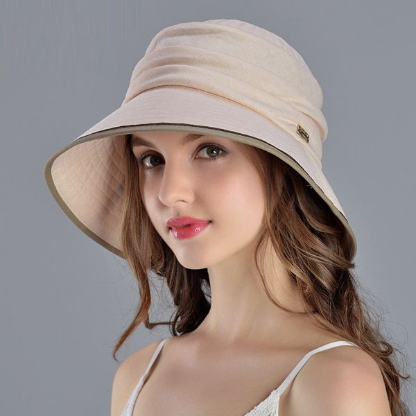 

female summer korean travel sun hat lady outside travel hats women leisure beach cap sun protect foldable cap b-7593, Blue;gray