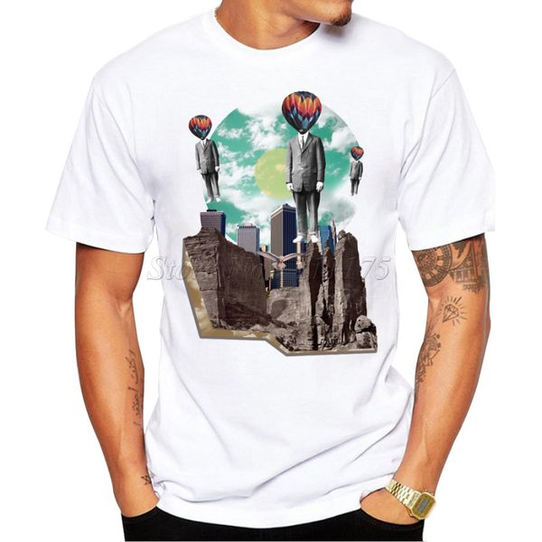 

новые поступления 2019 мужская мода абстрактный великий побег printed t shirt прохладное лето tops высокого качества вскользь tee