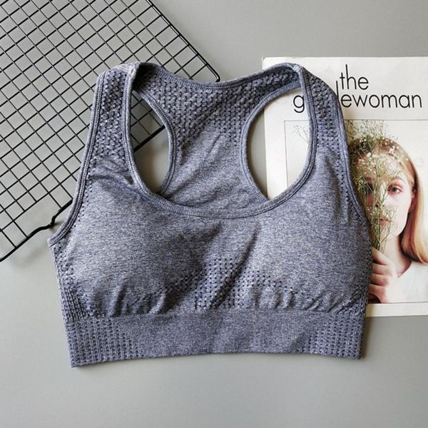 

дышащие проложенный push up bra йога центр жилет женский тренировки sportwear топ женщины бесшовная бег йога bra комфорт запуск top, White;black