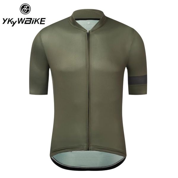 

racing jackets ykywbike 2021 v neck short sleeve cycling jersey pro team aero cut with last seamless process road mtb, Black;red