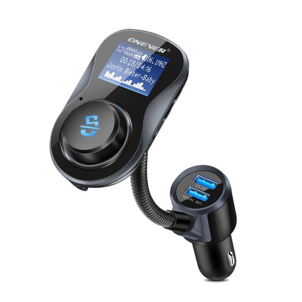 

bluetooth fm transmitter car kit mp3 player qc 3.0 usb charger dual port handstf usb lossless music players flac