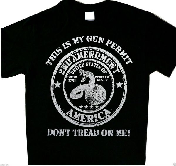 

вторая поправка это мой пистолет разрешить ли не thread on me! тройник прохладный t'shirt black top качество топы футболки