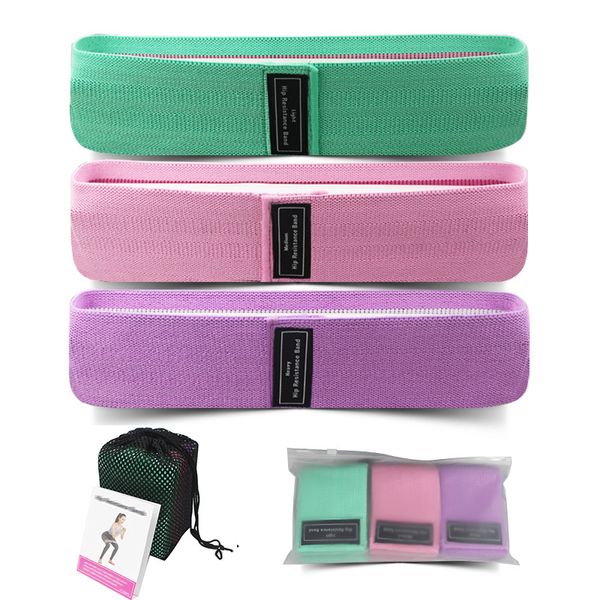 

fitness hip loop resistance bands anti-slip squats expander strength rubber bands yoga gym training braided elastic band