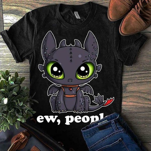 

how to train your dragon toothless ew people t shirt black cotton men s 4xl