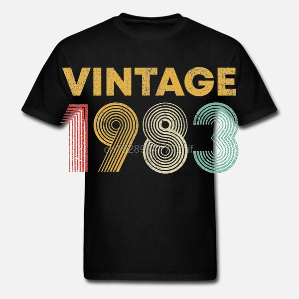 

36th birthday gift idea vintage 1983 t-shirt men women-men's t-shirt-black