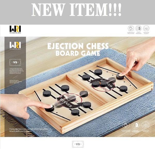 

wooden foosball winner portable slingpuck board game parent-child interactive chess deskice hockey for kid birthday gift toy