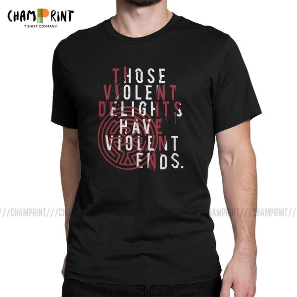 

violent maze westworld men's t shirts game sc-fi series tv shows humorous tee shirt short sleeve t-shirt cotton summer clothes