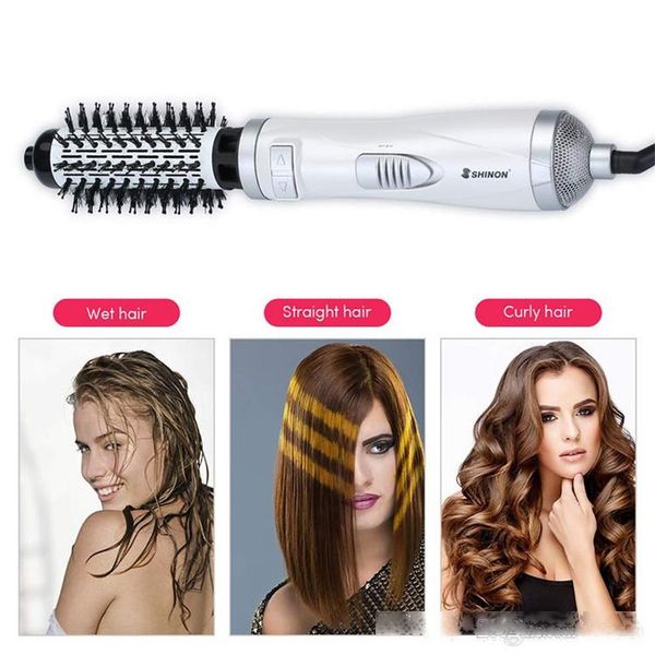 

shinon air brush women round brush for blow automatic rotating hair dryer curler 2inch and 1.5inch brush hair blow comb dryer