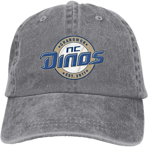 

kbo dinos cotton & denim & tie dye dad hat baseball cap, Blue;gray