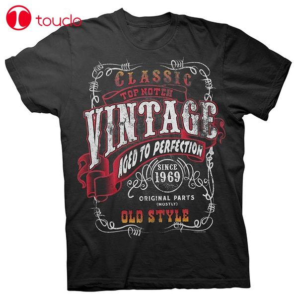 

2019 new t-shirt 50th birthday gift shirt vintage 1969 aged to perfection sweatshirts
