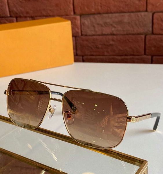 

classic square sunglasses gold frame brown printed lens gafas de sol de mens attitude sunglasses with box, White;black