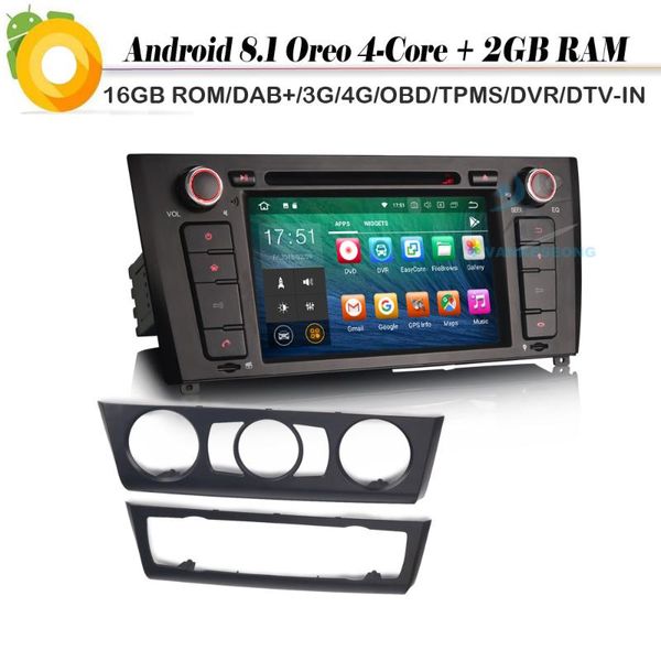 

dab+ quad core android 8.1 autoradio car stereo wifi 4g gps bluetooth bt car radio player for 1 serie e81 e82 e88 sat nav