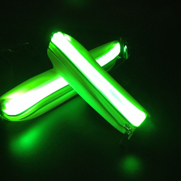 

outdoor bags universal sports running waist bag electric lighting luminous hiking fitness cycling mobile phone pouch card pocket