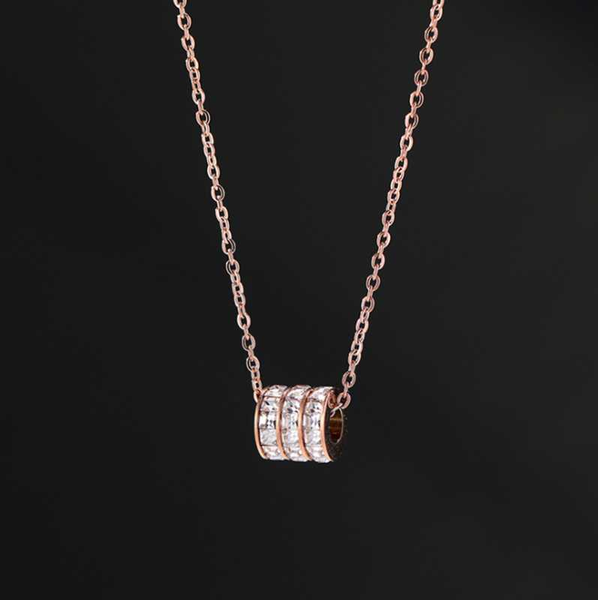 

cylindrical pendant necklace ladies necklace fashion high-end personality exquisite party holiday gift jewelry, Silver