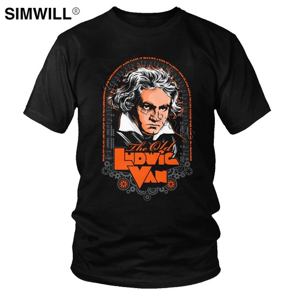 

vintage ludwig van beethoven t shirt men music classical composer t-shirts short sleeves cotton graphic tee fans clothing gift