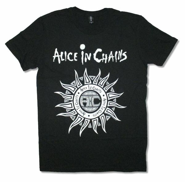 

alice in chains aztec sun black t shirt новый официальный adult aic