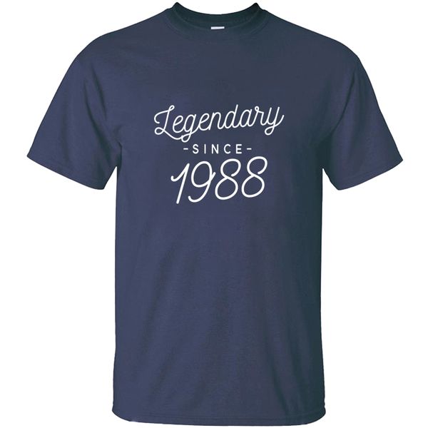 

печать дизайн legendary с 1988 тенниска хлопка круглым воротом streetwear harajuku футболки большой размер 3xl 4xl 5xl