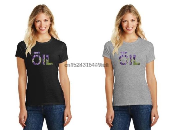 

ladies lavender oil t-shirt essential oils design doterra black or grey womens