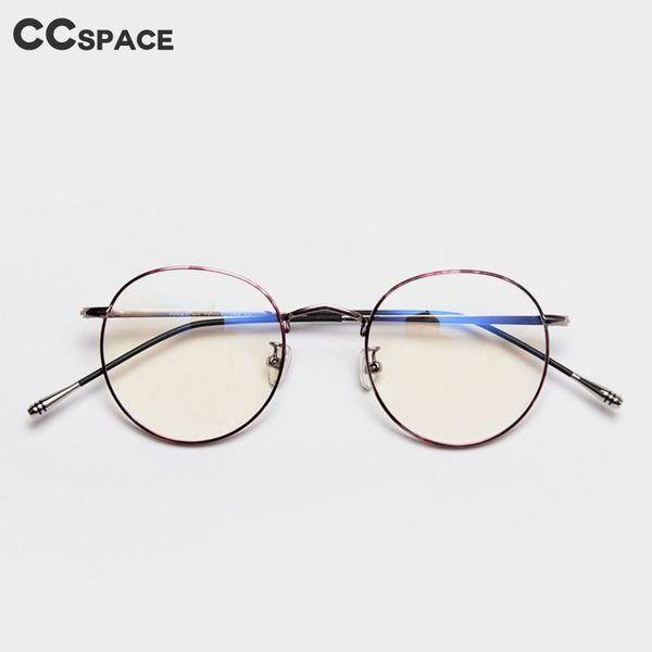 

49160 round retro ultralight metal glasses frames men women optical fashion computer glasses, Black