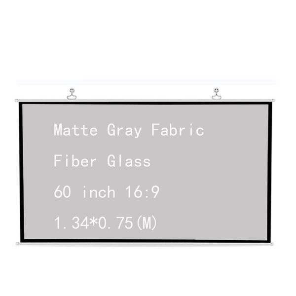 

projection screens thinyou projector screen 60 inch 16:9 matte gray fabric fiber glass wall mounted canvas curtain for 3d home theater
