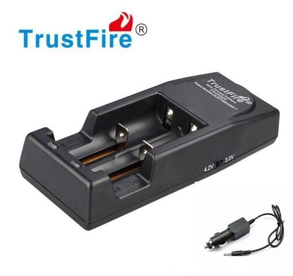 

original trustfire tr001 2-slot lithium battery charger for 14500 16340 18500 18650 car charger 30pcs/lot