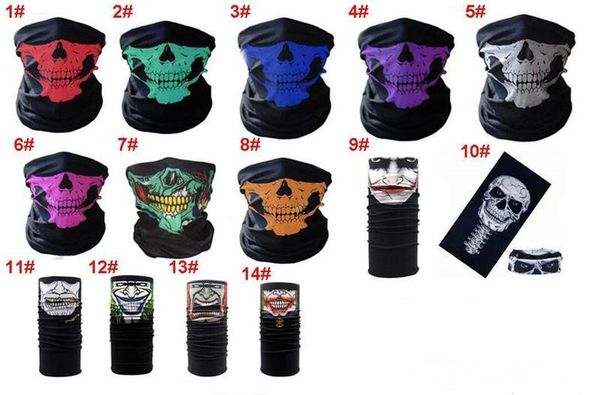 

skull face mask halloween skull bandana bike helmet neck face mask scarves gloves & wraps paintball sport cycling headband scarf