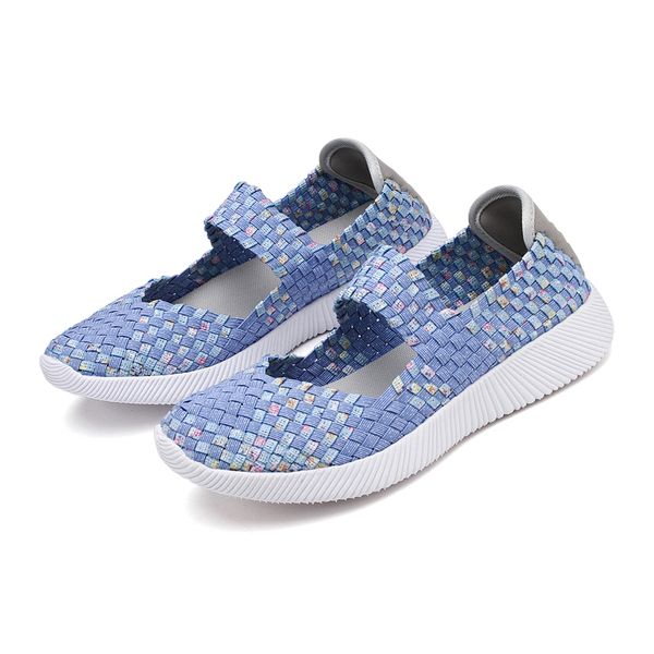 

women's loafers knit shoes for women driving shoes slip on light breathable fashion casual sneakers multicolor flat heel summer, Black