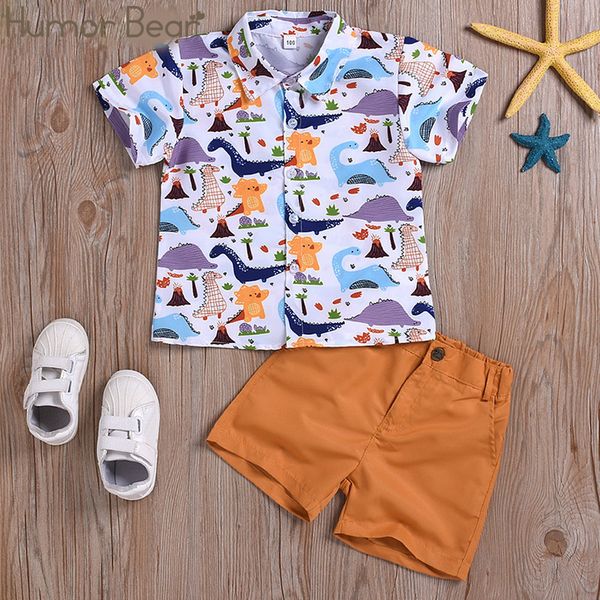 

юмор медведь мальчиков одежда набор gentleman официально костюм set 2020 new малышей дети животных с коротким рукавом рубашки + шорты летние, White