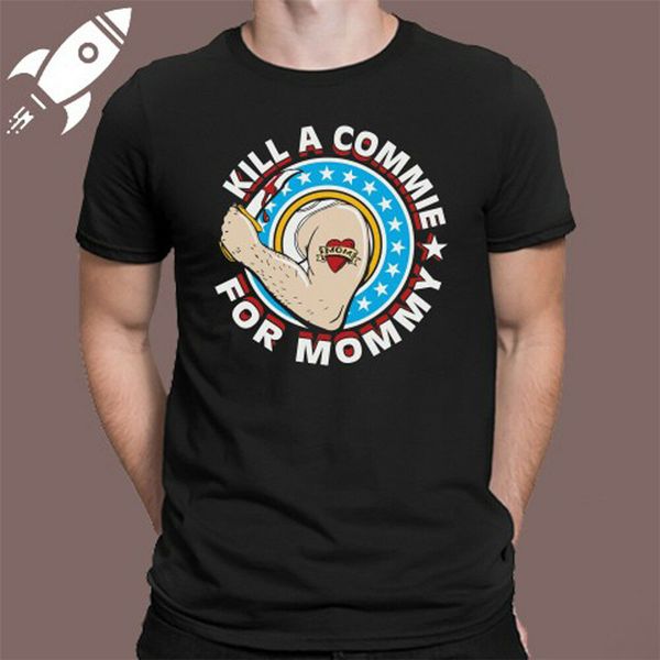 

kill a commie for mommy logo men's black t-shirt size s m l xl 2xl 3xl men women tee shirt