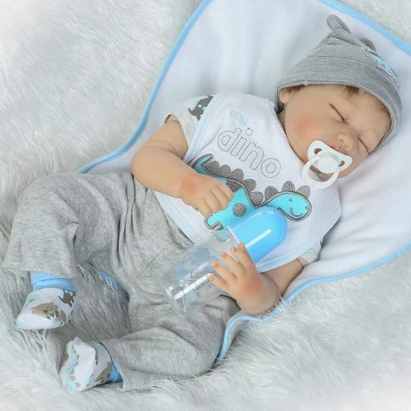 

gray rompers pants hat clothes for 22-23inch reborn doll boy girl dress up